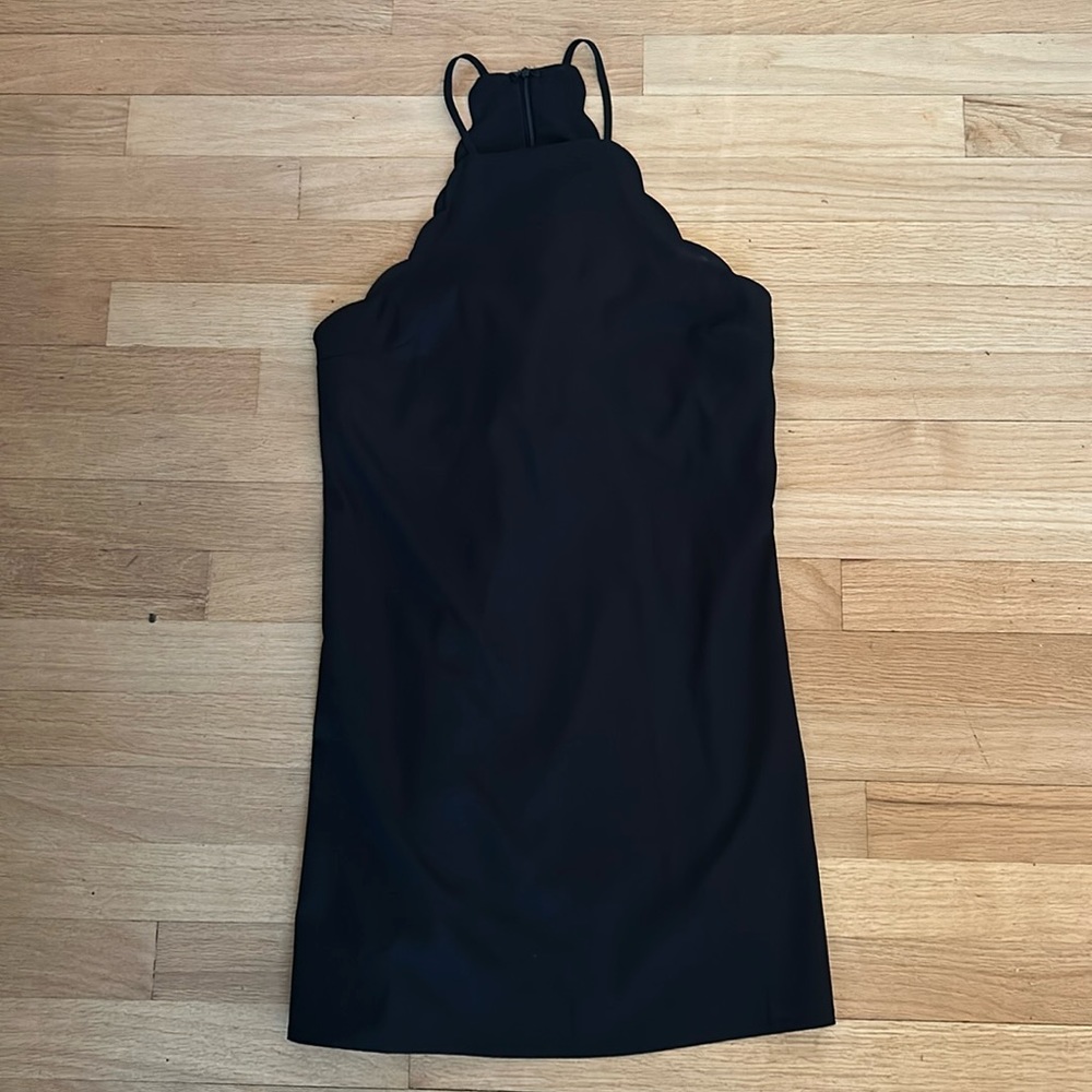 lulus scallop halter neck dress